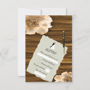 Papierblatt RSVP Karte