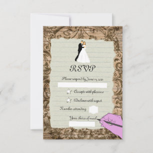 Papierblatt RSVP Karte