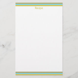 Papierblätter aus Aquamarinem und Oliven Briefpapier