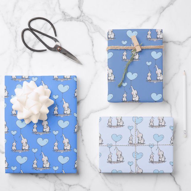 Papierblätter für die Liebe Geschenkpapier Set (Vorderseite)