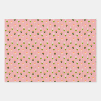 Papierblätter für gepolsterte Pflanze Geschenkpapier Set