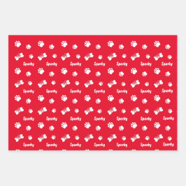 Papierblätter für kundenspezifische Dog-Knochen Geschenkpapier Set