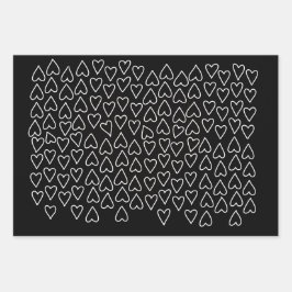 Papierblätter für neutrale Valentinstag Geschenkpapier Set
