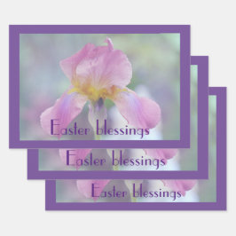 Papierblätter für Ostern 3 Iris Pastel Geschenkpapier Set