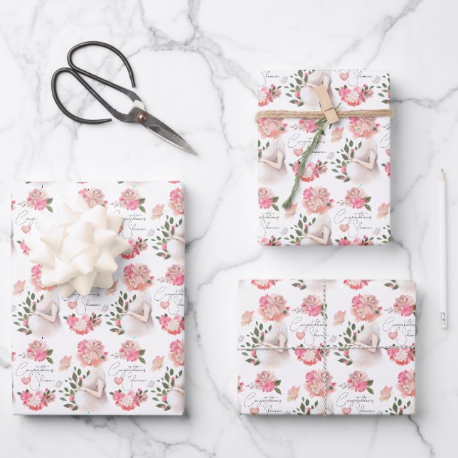 Papierblätter für Schwangerschaftsabbrüche Geschenkpapier Set (Vorderseite)