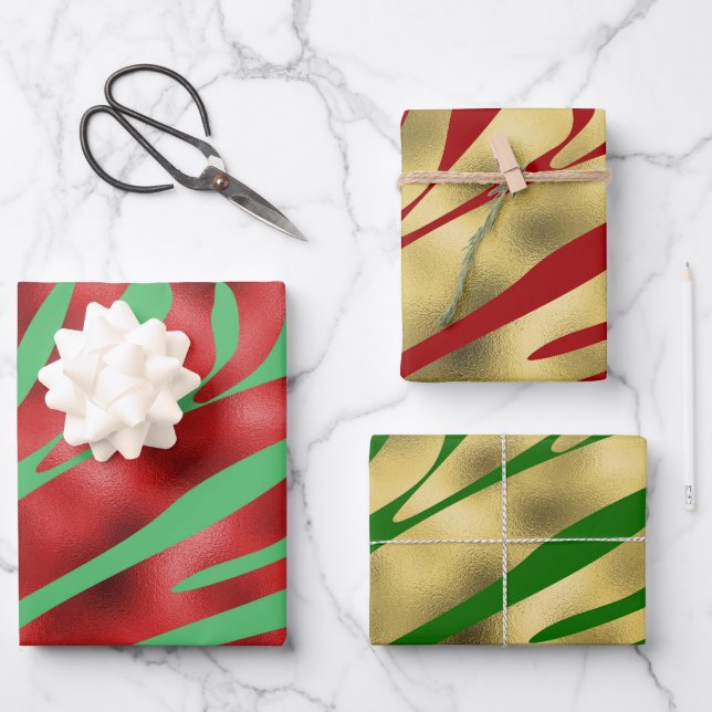 Papierblätter für tierische Druckerzeugnisse Geschenkpapier Set (Vorderseite)