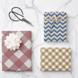Papierblätter im Hübschen rustikalen Stil Geschenkpapier Set