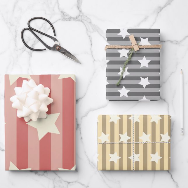 Papierblätter im rustikalen amerikanischen Stil Geschenkpapier Set (Vorderseite)