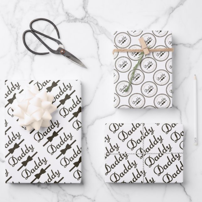 Papierblätter zum Vatertag Geschenkpapier Set (Vorderseite)