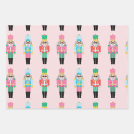 Papierblätter zum Wracken von Preppy Pink Geschenkpapier Set