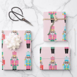 Papierblätter zum Wracken von Preppy Pink Geschenkpapier Set