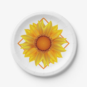 Papierblume Teller
