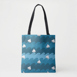 Papierboots-Muster Tasche