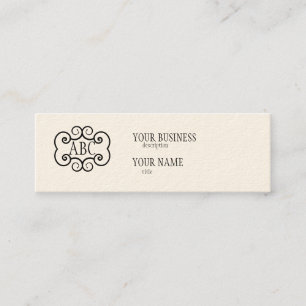 Papiercreme-Monogramm für die magere Visitenkarte