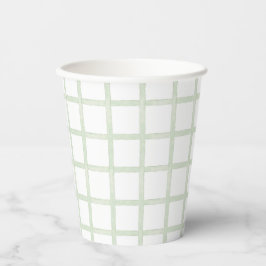 Papiercup mit grüner Wasserfarbe Pappbecher