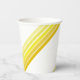 Papiercup - Schattierungen aus gelben, diagonalen  Pappbecher