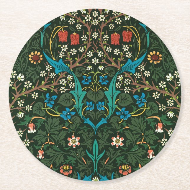 PAPIERDESIGN WILLIAM MORRIS "TULIPS" UNTERSETZER (Vorderseite)