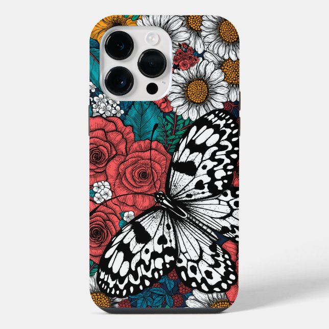 Papierdrachen-Garten iPhone 14 Pro Max Hülle (Rückseite)