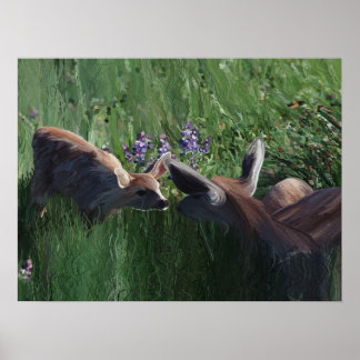 Papierdruck bearbeiten und fawn poster