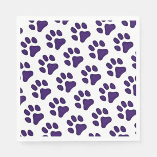 Papierdrucke aus Napkin Lila Pfauen Serviette