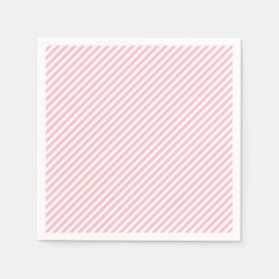 Papiere aus rosa und weißem, kleinen Streifen Serviette