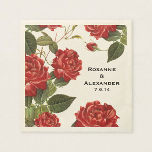 Papiere für die benutzerdefinierte Rote Rose Napki Serviette