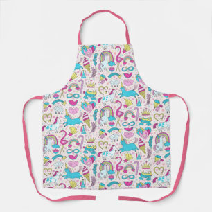 Papiere für Einhorn-Doodle-Muster Schürze