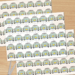 Papiere zum Muster des grünen Figaro-Autos Seidenpapier