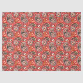 Papierentpackung - Abstrakt Paisley Red Seidenpapier