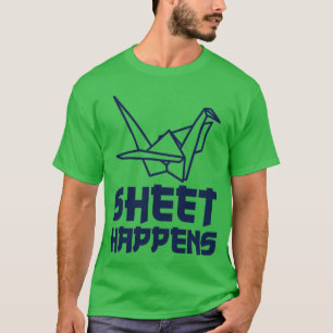 Papierfaltenblatt passiert Origami Paper T-Shirt