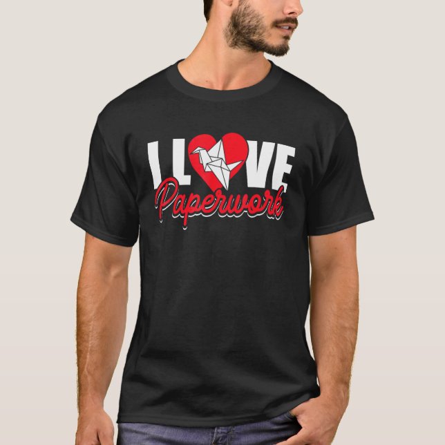 Papierfaltenkrane I Liebe Pa T-Shirt (Vorderseite)