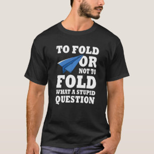 Papierfaltenplan für japanische Papierflugzeuge T-Shirt