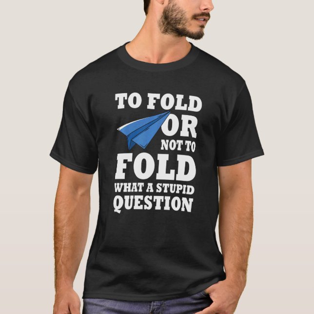 Papierfaltenplan für japanische Papierflugzeuge T-Shirt (Vorderseite)