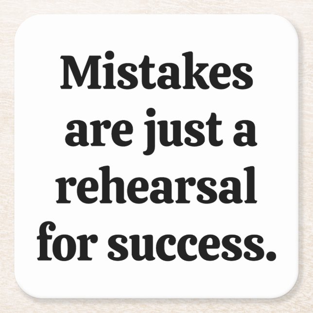 Papierfehler-Untersetzer Rechteckiger Pappuntersetzer (Vorderseite)