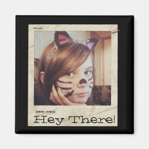 Papierfeld addieren altes Instagram Foto Text Magnet