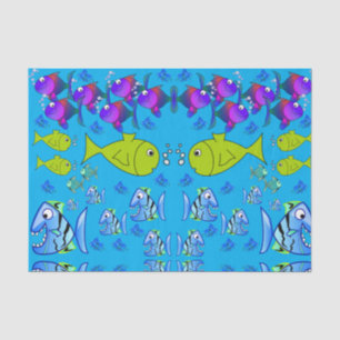 Papierfisch aus dekorativem Gewebe Seidenpapier