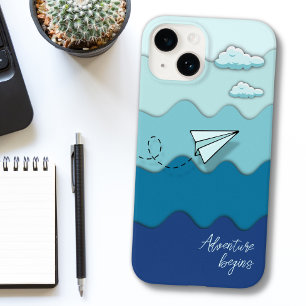 Papierflugzeug Abenteuer beginnt Case-Mate iPhone 14 Hülle