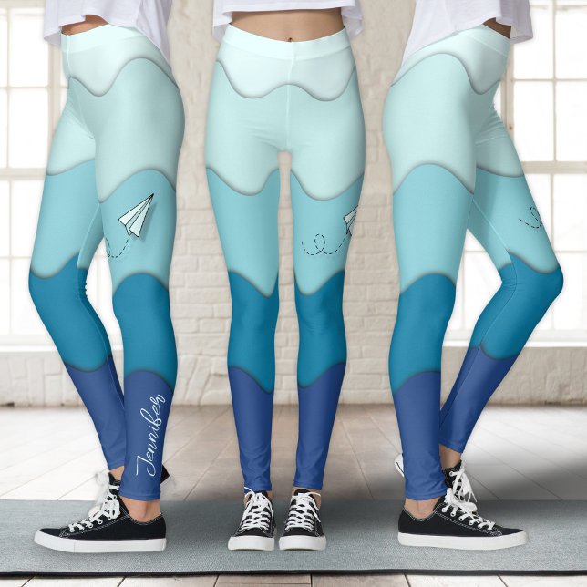 Papierflugzeug | Aktiv, Sport, Yoga Leggings (Von Creator hochgeladen)