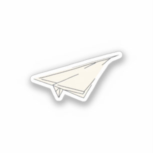 Papierflugzeug Aufkleber