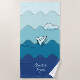 Papierflugzeug | Erlebnis beginnt Sport, aktiv, Strandtuch