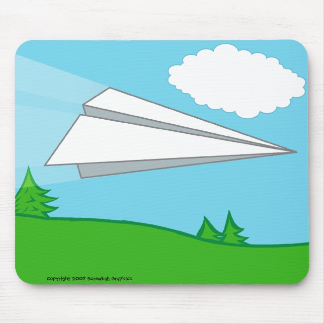 Papierflugzeug Mousepad (Vorne)