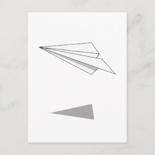 Papierflugzeug Postkarte