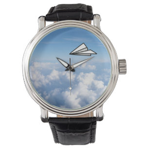 PapierFlugzeug-Uhr Armbanduhr