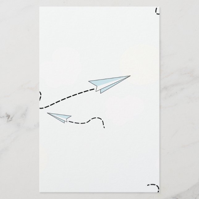 Papierflugzeuge Briefpapier (Vorderseite)