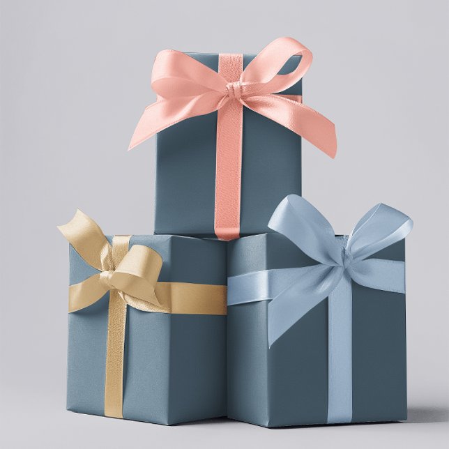 Papierfolien aus mattem graublauem Wrapping Geschenkpapier Set (Von Creator hochgeladen)