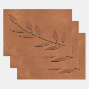 Papierfolien aus zerkleinertem Kupfer Geschenkpapier Set