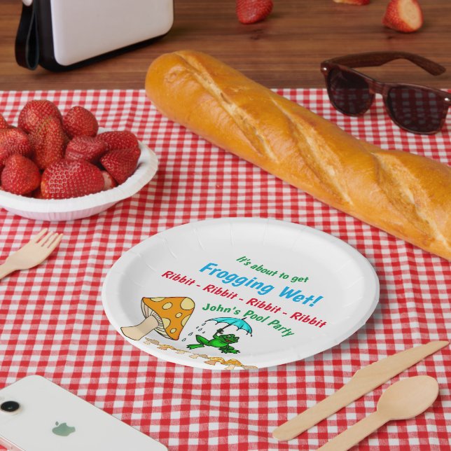 Papierfräsen, Teller, Teller aus Ribbit-Mushroom (Picknick)