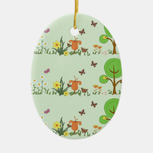 Papierfrühling Keramik Ornament