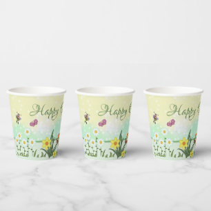 Papierfrühling Ostern  Pappbecher