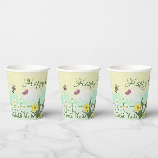 Papierfrühling Ostern  Pappbecher (Multi)